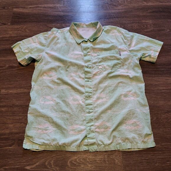 Columbia Sportswear Company Fishing Shirt Fish Graphic Print Button Up Mens XL - Picture 1 of 7